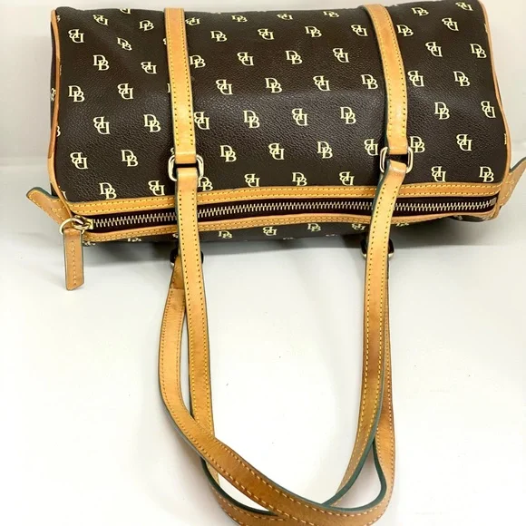 DOONEY & BOURKE💥VINTAGE-SOLD OUT💥Signature Coated Canvas Barrel Bag - Picture 7 of 11
